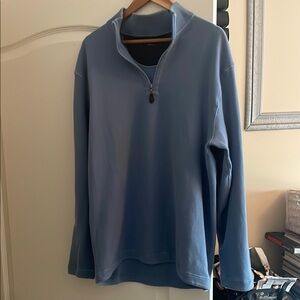 Johnston & Murphy Men's Light Blue Zip-Up Sweater